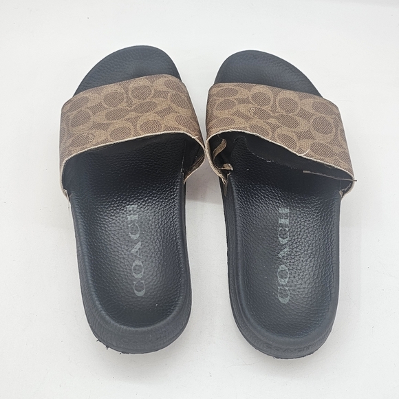 Coach Udele Sport Slide Sandals Women's 10 Signature Canvas - Picture 6 of 11